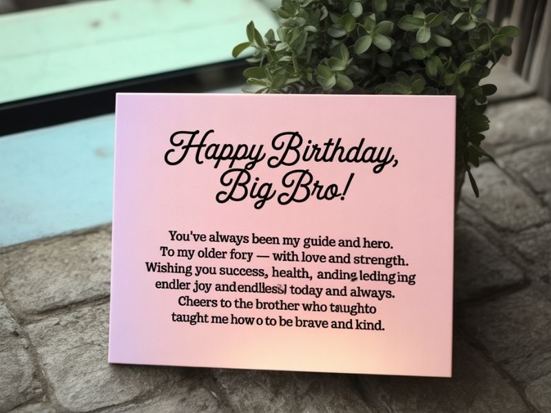 Happy birthday wishes from sister to brother