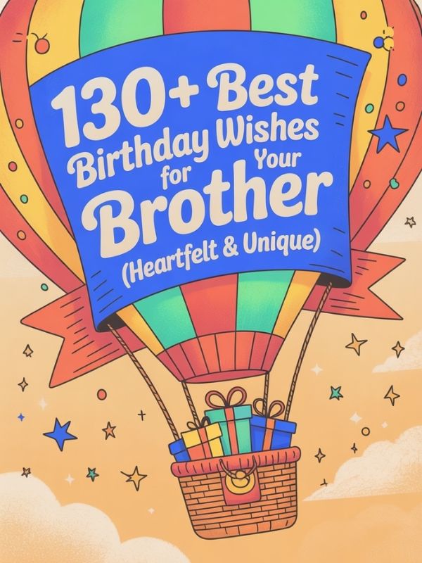130+ Best Birthday Wishes for Your Brother (Heartfelt & Unique)