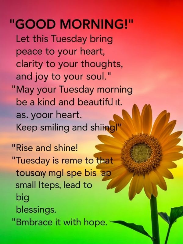 Tuesday Blessings: Uplifting Quotes, Messages & Morning Inspirations