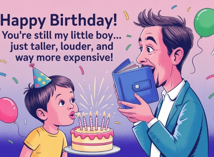 Funny and Lighthearted Birthday Wishes for Your Son