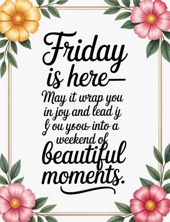 Friday Blessings and Messages for a Peaceful Weekend