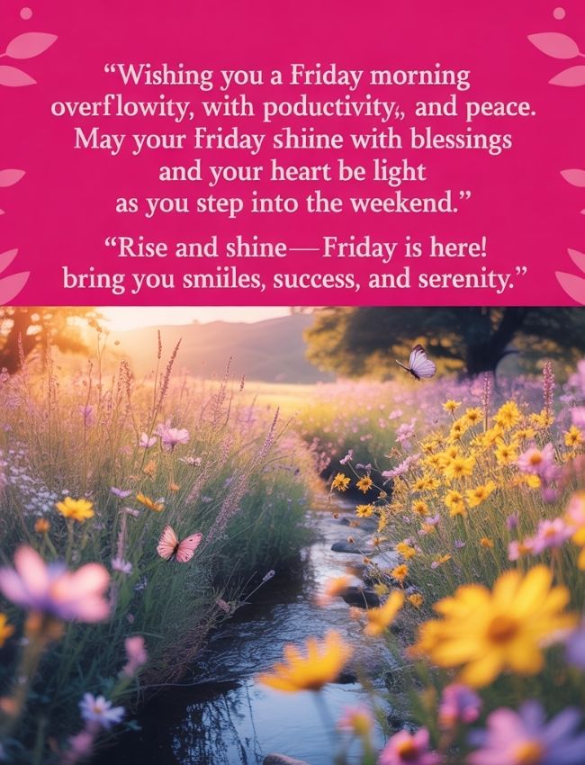 Friday Blessings and Messages for a Peaceful Weekend